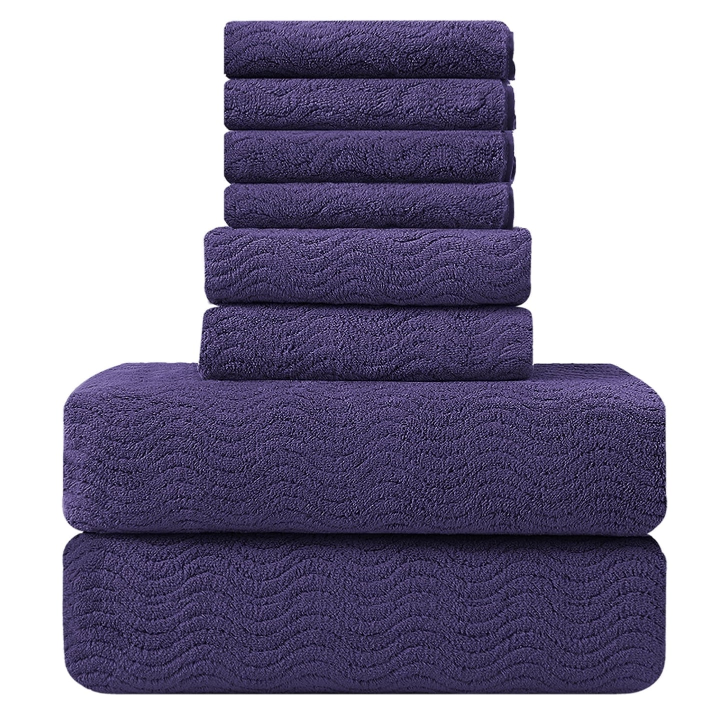 Beartech 8 Piece Microfiber Bath Towel Set