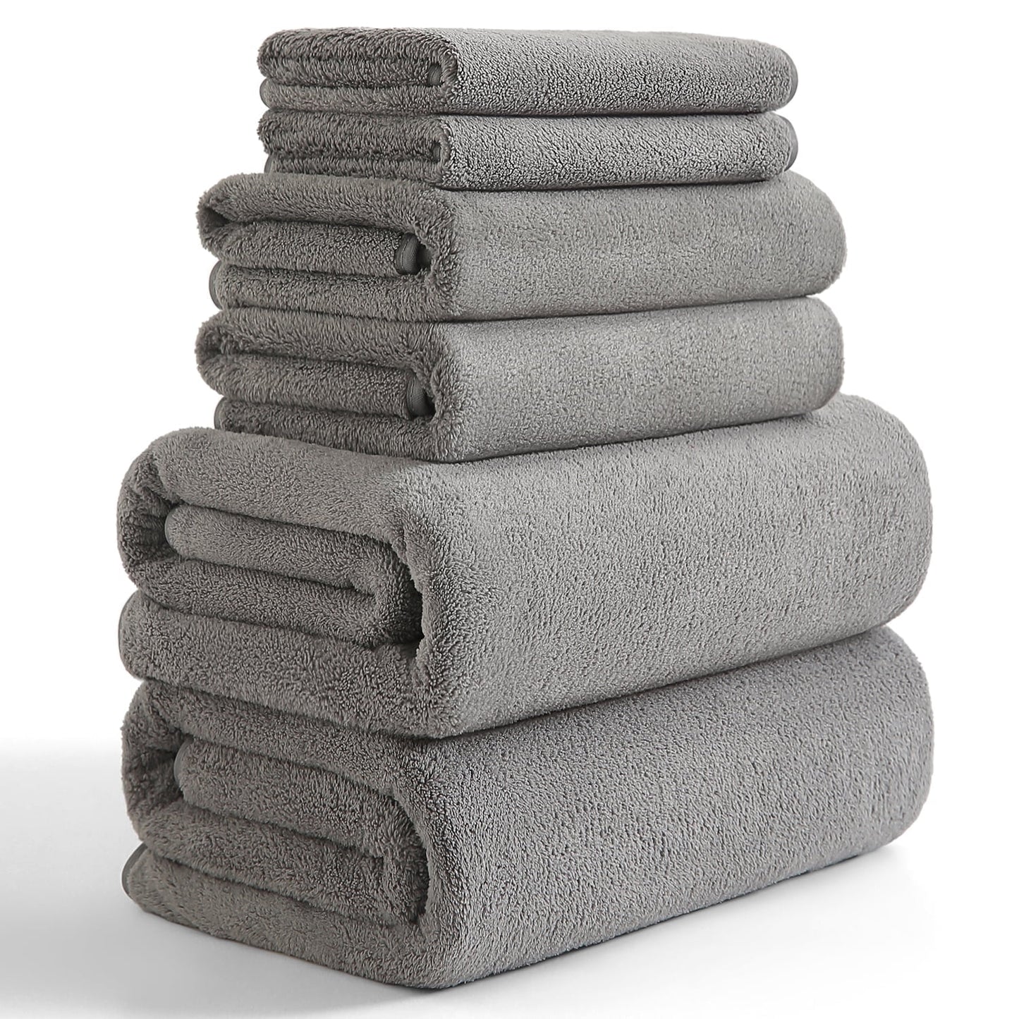 Beartech 8 Piece Microfiber Bath Towel Set 2 Oversized Bath Sheet,2 Hand Towels and 2 Washcloths