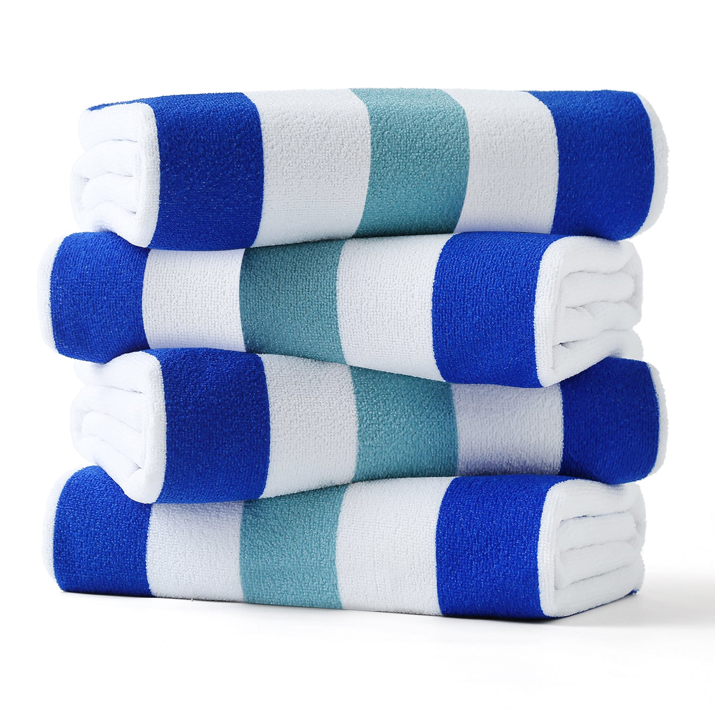 Beartech 4 Pieces Beach Towel Set,30x60 inches Striped Beach Towels Soft Camping Travel Towels, Lightweight Quick Dry Pool Towels for Beach Shower Towels Swim Towels Absorbent for Adults