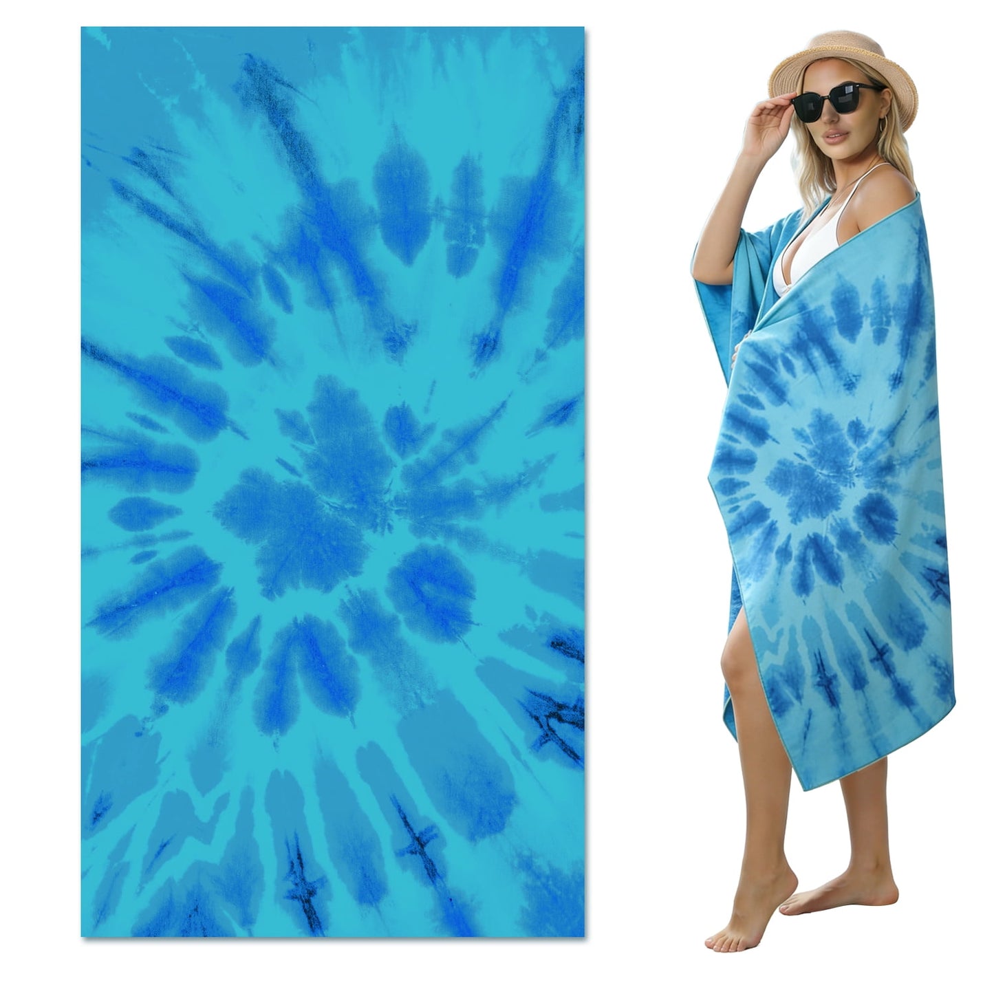 Beartech 4 Pieces Microfiber Beach Towel Set,40x70 inches Super Absorbent Large Towels Camping Travel Towels,Quick Dry Bath Towels For Beach Lightweight Shower Towels Outdoor Swim Towels For Adults