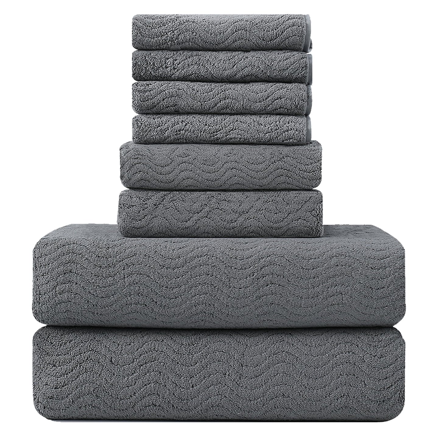 Beartech 8 Piece Microfiber Bath Towel Set