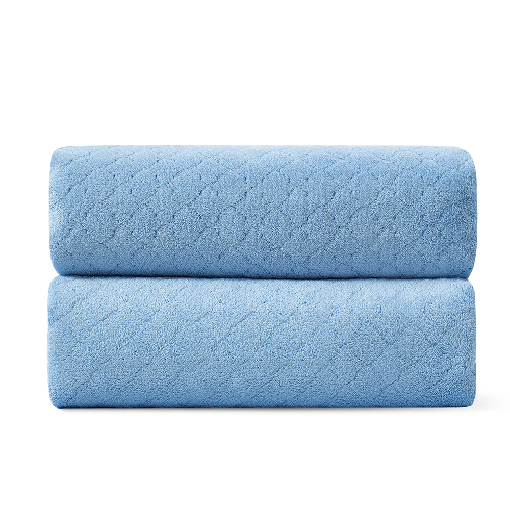 Kebury 2 Pack Bath Hand Towels 15"x31"Highly Absorbent Soft Quick Dry Towels for Bathroom Spa Face Towel Hotel Gym