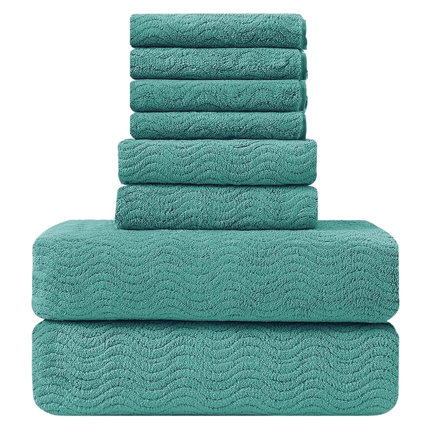 Beartech 8 Piece Microfiber Bath Towel Set