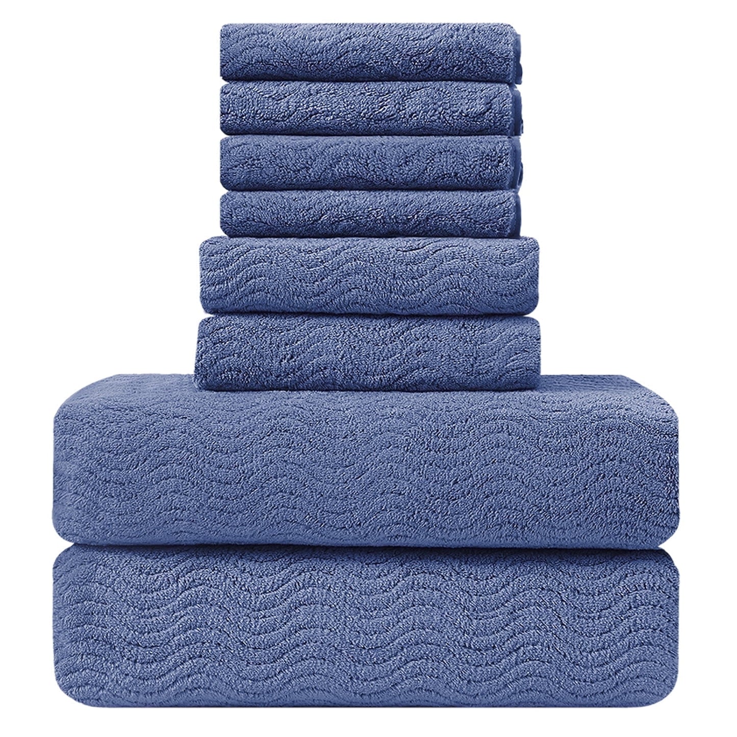 Beartech 8 Piece Microfiber Bath Towel Set