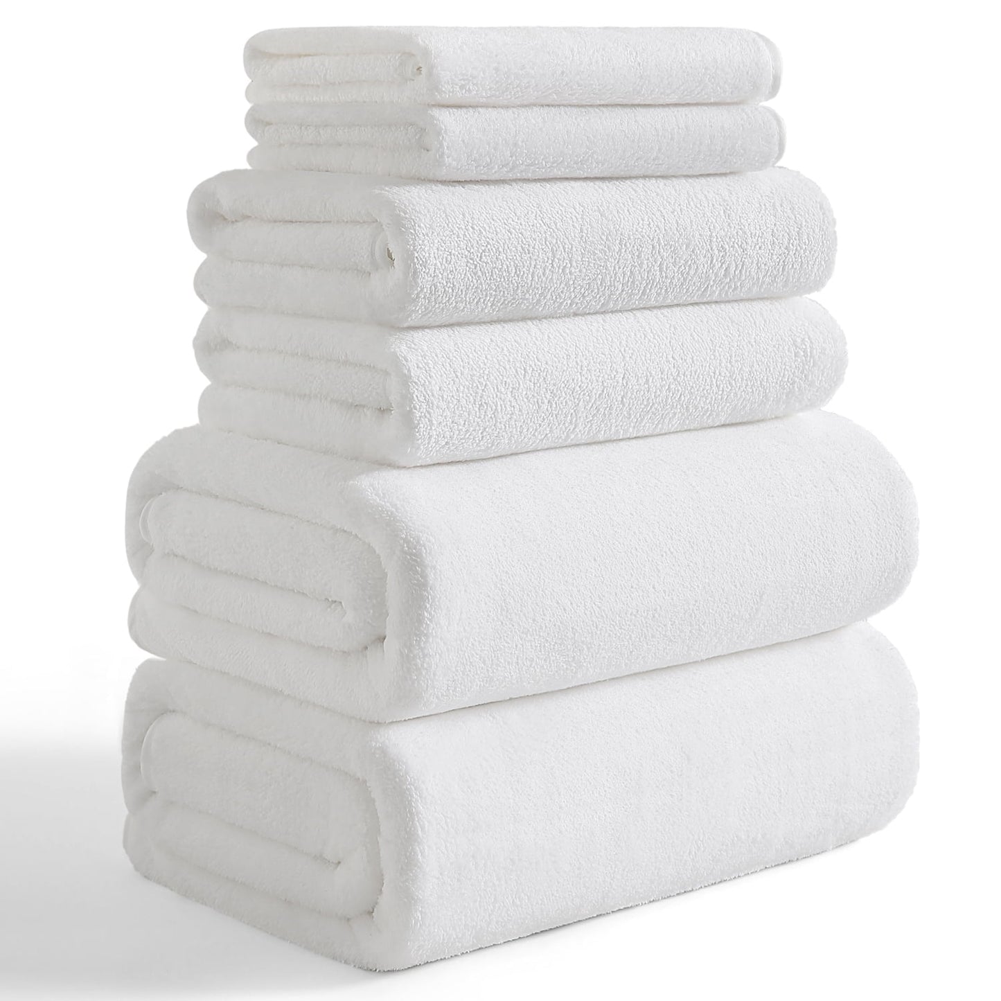 Beartech 8 Piece Microfiber Bath Towel Set 2 Oversized Bath Sheet,2 Hand Towels and 2 Washcloths