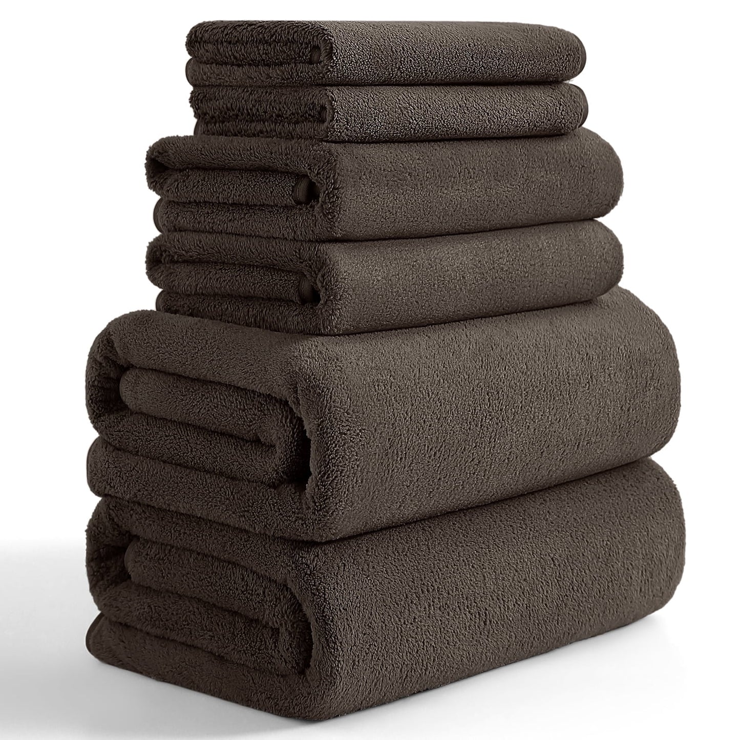 Beartech 8 Piece Microfiber Bath Towel Set 2 Oversized Bath Sheet,2 Hand Towels and 2 Washcloths